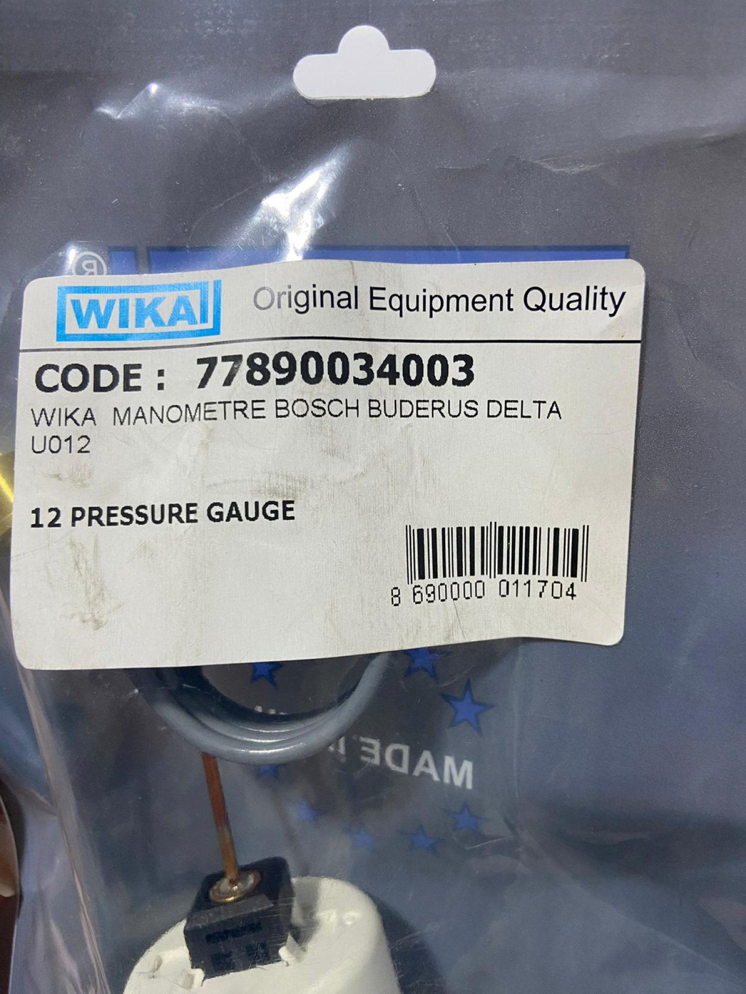 Bosch Buderus Manometre VQSN